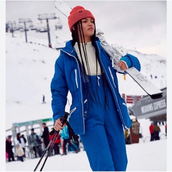 NWT Free People Movement All Prepped Quilted Ski Jacket Blue XL - Picture 6 of 10